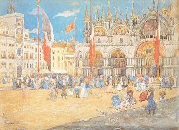  Prendergast Lienzo - Postimpresionismo de San Marcos Maurice Prendergast Venecia